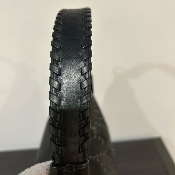 Coach Celeste Convertible Studded Hobo bag in black leather EUC - Picture 6 of 12